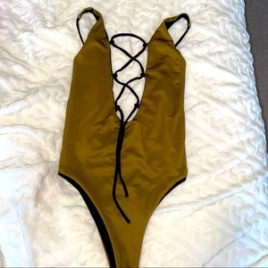 Auric|Olive Green One Piece